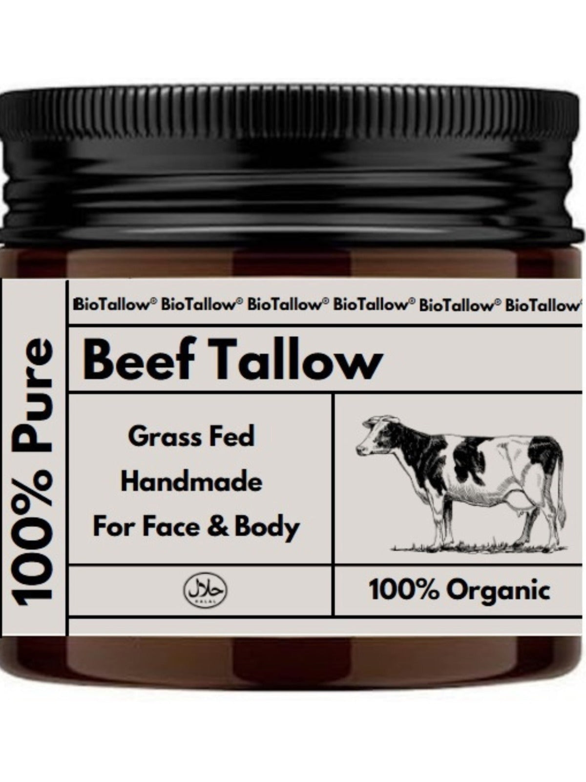 Whipped Beef Tallow - Balm - 100% Natuurlijk - 100% Halal - Grasgevoerd - Biologisch - 150ml